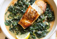 Dairy Free Fish Florentine Recipe with Spinach
