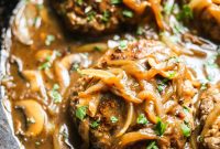 Southern Smothered Hamburger Steaks with Onion-Mushroom Gravy