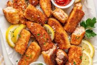Homemade Crispy Salmon Fish Sticks Recipe