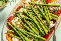 Burrata Caprese Salad with Asparagus and Tomatoes