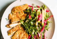 Grain-Free Chicken Milanese with Green Apple and Radish Salad
