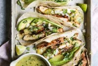 Grilled Chili Chicken Tacos with Tangy Tomatillo Salsa