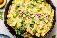 Creamy Green Chile Chicken Enchiladas