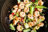 Spicy Shrimp Stir Fry with Bok Choy and Chiles Recipe