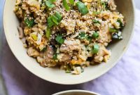 Ginger Scallion Chicken with Fried Cauliflower Rice