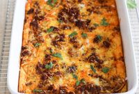Chorizo Breakfast Casserole with Spiralized Sweet Potatoes