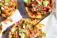 Taco-Stuffed Spaghetti Squash Boats
