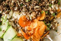 Korean-Style Ground Beef and Kimchi Rice Bowls Recipe