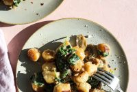 Cauliflower Gnocchi with Creamy Mushroom Sauce