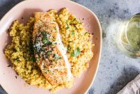 Pan-Seared Halibut with Milanese Couscous