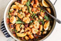 One-Skillet Paella-Style Cauliflower Gnocchi