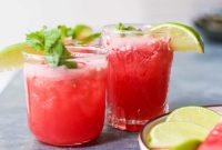 Watermelon Limeade Cocktail Recipe with Fresh Mint