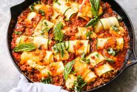 Dairy-Free Zucchini Roll-Ups with Savory Bolognese