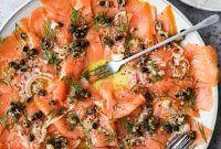 Smoked Salmon Carpaccio Recipe with Crispy Fried Capers