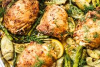Sheet Pan Spring Chicken with Artichokes and Asparagus