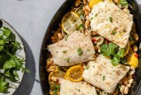 Roasted Fish with White Beans & Calabrian Chiles