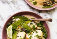 Poached Halibut in Thai Coconut Broth with Lemongrass