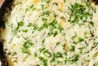 Cheesy Salsa Verde Chicken Enchilada Casserole