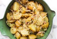 Authentic German Potato Salad with Bacon and Tangy Dressing