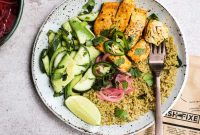 Mahi-Mahi Bowl Recipe with Adobo Quinoa and Cucumber Avocado