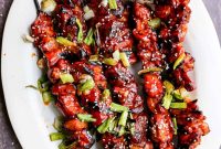 Gochujang-Glazed Korean BBQ Chicken Skewers