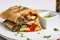 Smoky Grilled Vegetable Burritos with Charred Corn and Avocado