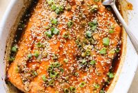 Honey-Ginger Baked Salmon Recipe with Sticky Glaze
