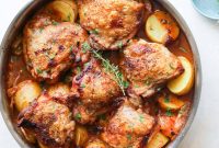 Dutch Oven Roast Chicken with Garlic and Herbs