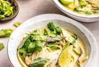 Thai Green Curry Chicken Noodle Soup
