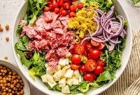 Italian Chopped Salad Recipe with Tangy Pepperoncini Vinaigrette