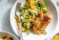 Pan-Seared Spiced Fish with Fennel and Orange Salad
