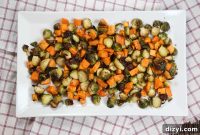Sheet Pan Roasted Brussels Sprouts and Sweet Potatoes