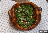 Kale Salad Recipe with Cranberries, Smoked Gouda and Honey Pecans