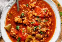 Whole30 Deconstructed Stuffed Bell Pepper Soup