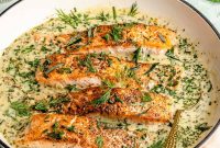 Creamy Spring Salmon Recipe with Fresh Herbs