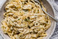 Fettuccine Alfredo with Parmesan Cream Sauce