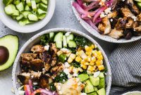 Harissa Chicken and Avocado Bowls Recipe