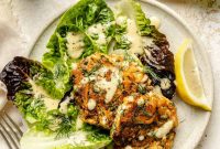 Crispy Crab Cake Salad with Champagne Vinaigrette