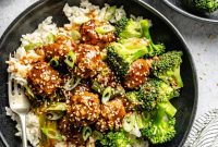 Sticky Sesame and Scallion Asian Meatballs