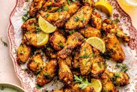 Crispy Greek Chicken Wings with Feta Dipping Sauce