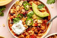 Cheesy Chicken Enchilada Chili Recipe
