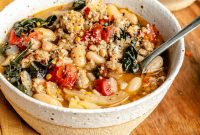 Comforting Sausage, Fennel and White Bean Soup