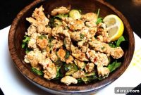 Ground Turkey Bowl with Roasted Brussels Sprouts and Arugula