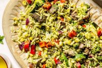 Grilled Steak with Chimichurri Pasta Salad Recipe