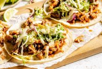 Slow Cooker BBQ Chicken Tacos with Shredded Chicken