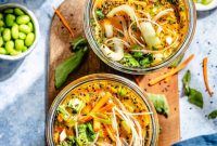Instant Gochujang Noodles in a Mason Jar