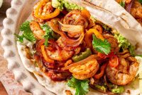 Sheet Pan Shrimp Fajita Tacos for Weeknights
