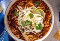 Creamy Chicken and Rice Enchilada Soup Recipe