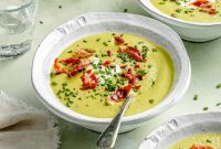 Creamy Asparagus Soup with Crispy Prosciutto