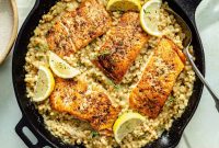 One-Pan Salmon with Herbed Butter Couscous
